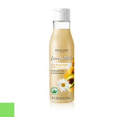 Kremowy szampon 2-w-1 z olejkiem z awokado i rumiankiem Love Nature 32624