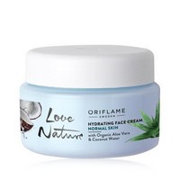 Love Nature nawilżający krem do twarzy z organicznym aloesem i wodą kokosową z katalogu oriflame